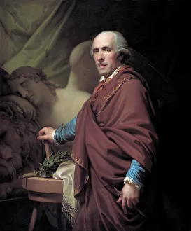 Canova Gallery: Portrait of the sculptor Antonio Canova (1757-1822), 1806. Creator: Lampi, Johann-Baptist
