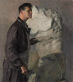 Nesterov Prints: Portrait of the sculptor Ivan Dmitriyevich Shadr (1887-1941), 1934