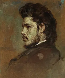 1872 Prints: Portrait of the Sculptor Stefan Jarzymowski / Offering of the Crown to Piast-two sided