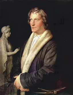 Icelandic Prints: Portrait of Sculptor Thorwaldsen, 1820. Creator: Karl Joseph Begas