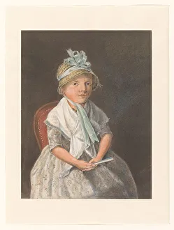 Portrait of a seated girl with a fan, 1804. Creator: Anthony Oberman