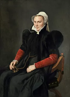 Neck Ruff Gallery: Portrait of a Seated Woman, 1560 / 65. Creator: Antonis Mor