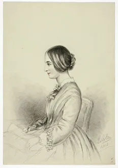 Elizabeth Heaphy Prints: Portrait of Selina (Quin) Markham, 1850. Creator: Elizabeth Murray