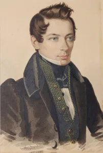 State Russian Museum Gallery: Portrait of Sergei Fyodorovich Plautin (1798-1881), 1830s. Creator: Hampeln, Carl