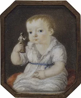 Childrens Games Gallery: Portrait of Sergey Ivanovich Volkov as child, ca 1808. Artist: Anonymous