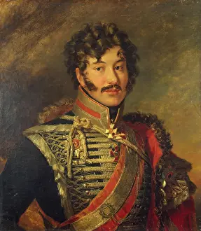 Cavalry Prints: Portrait of Sergey N. Lanskoy (1774-1814), 1822. Creator: Workshop of George Dawe