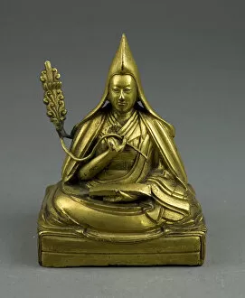 Lama Collection: Portrait of the Seventh Dalai Lama, 19th century. Creator: Unknown