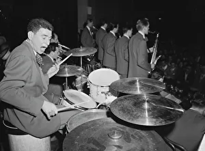 Gioga Bob Prints: Portrait of Shelly Manne, Bob Cooper