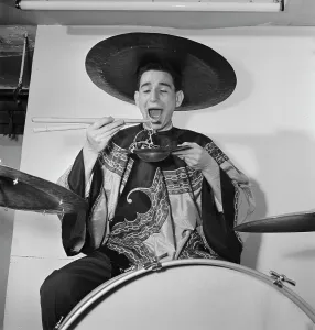 Pretence Prints: Portrait of Shelly Manne, New York, N.Y.(?), ca. June 1947. Creator: William Paul Gottlieb