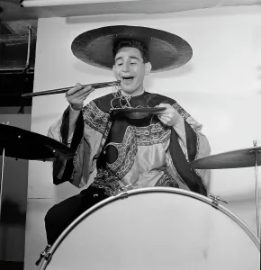Eccentric Prints: Portrait of Shelly Manne, New York, N.Y.(?), ca. June 1947. Creator: William Paul Gottlieb