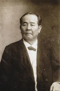 Portrait of Shibusawa Eiichi (1840-1931), c. 1890. Creator: Anonymous