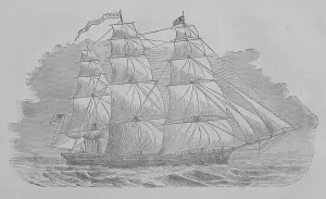 Colony Prints: Portrait of a ship, 1857. Creator: Unknown