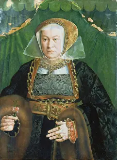 Chain Prints: Portrait of Sibylla Kessel, c1540-1545. Creator: Bartholomaeus Bruyn the Elder