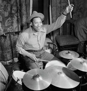 Portrait of Sid Catlett, New York, N.Y. ca. Mar. 1947. Creator: William Paul Gottlieb