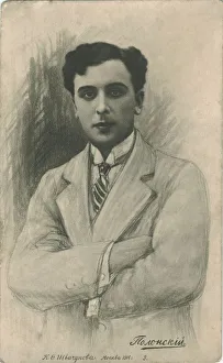 Portrait of the silent film actor Vitold Alfonsovich Polonsky (1879-1919), 1916 Portrait of the silent film actor Vitold Alfonsovich Polonsky (1879-1919), 1916