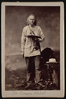 Cabinet Card Gallery: Portrait of Simeon Habel, Before 1878. Creator: Unknown
