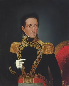 Venezuela Prints: Portrait of Simon Bolivar (1783-1830), c1827. Creator: Lovera, Juan (1778-1841)