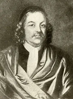 Massachusetts Bay Colony Prints: Portrait of Simon Bradstreet, in gown and cap, c1640, (1937). Creator: Unknown