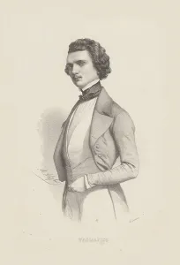 Marie Alexandre Menut 1812 1883 Prints: Portrait of the singer and composer Joseph Tagliafico (1821-1900)