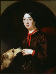 Portrait of the singer and composer Pauline Viardot, (1821-1910), c1853. Artist: Eugene Pluchart