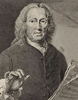Saunders Gallery: Portrait of the singer and composer Richard Leveridge (1670-1758), 1793. Creator: Saunders