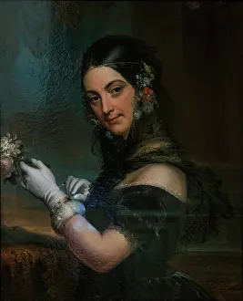 Portrait of singer Elena Vigano, 1841. Creator: Godefroid, Marie-Eleonore (1778-1849)
