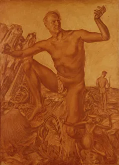 Alexander Yevgenyevich 1887 1938 Prints: Portrait of the singer Fyodor Shalyapin (1873-1938)