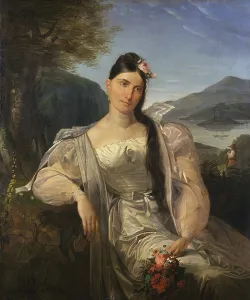 Portrait of singer Giuditta Pasta in the opera Nina, o sia La Pazza per Amore'... 1829. Creator: Molteni, Giuseppe (1800-1867). Portrait of singer Giuditta Pasta in the opera Nina, o sia La Pazza per Amore'... 1829