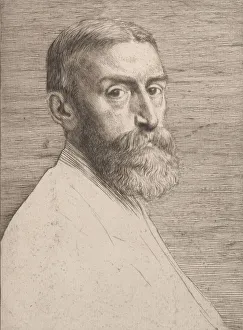 Edward Poynter Prints: Portrait of Sir Edward John Poynter, 1877. Creator: Alphonse Legros