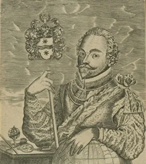 Portrait of Sir Francis Drake, 1628. Creator: Vaughan, Robert (c. 1600-before 1663) Portrait of Sir Francis Drake, 1628. Creator: Vaughan, Robert (c. 1600-before 1663)
