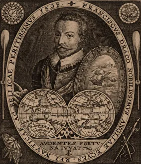Corsair Prints: Portrait of Sir Francis Drake, 1641. Creator: Anonymous