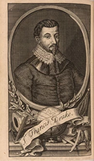 Portrait of Sir Francis Drake, 1741. Creator: Anonymous