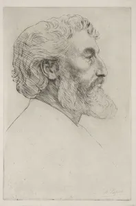 Alphonse Legros French Prints: Portrait of Sir Frederick Leighton (First Plate)