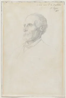 Alphonse Legros French Prints: Portrait of Sir Frederick W. Burton, Director of the National Gallery, London, 1881