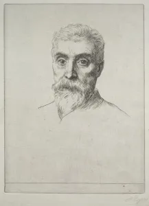 Alphonse Legros French Prints: Portrait of Sir Hiram S. Maxim. Creator: Alphonse Legros (French, 1837-1911)