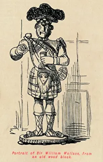 Portrait of Sir William Wallace, from an old wood block, c1860, (c1860). Artist: John Leech
