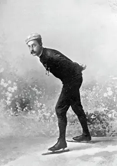 Skate Prints: Portrait of the skater EM Syers, 1896. Creator: Symmons & Thiele