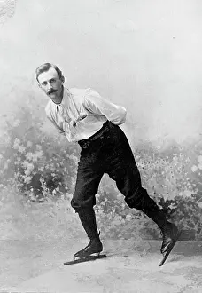 Skate Prints: Portrait of the skater F Hiam, 1896. Creator: Symmons & Thiele