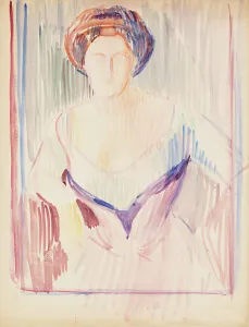 Thome Verner Prints: Portrait sketch, c1910s. Creator: Verner Thome