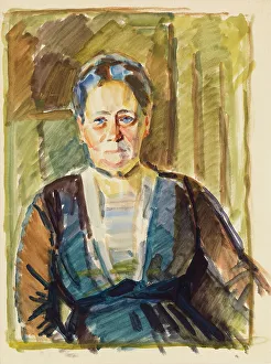 Blue Eyes Prints: Portrait sketch, c1910s. Creator: Verner Thome