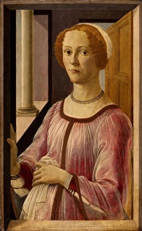 Florentine School Gallery: Portrait of Smeralda Bandinelli, ca 1475. Artist: Botticelli, Sandro (1445-1510)