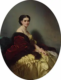 Neoclassical Prints: Portrait of Sophia Naryshkina, 1858. Creator: Franz Xaver Winterhalter