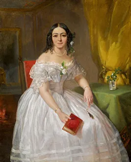 Portrait of Sophia Nikolayevna Karamzina (1802-1856), 1840. Creator: Orlov, Pimen Nikitich
