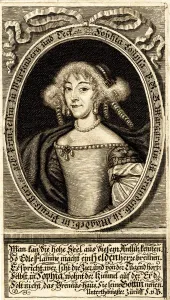 Sandrart Prints: Portrait of Sophie Louise of Württemberg-Stuttgart (1642-1702)