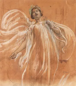 Pastel On Cardboard Collection: Portrait of the Soprano Jenny Lind (1820-1887)