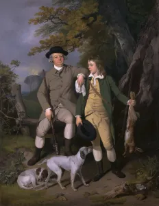 Wheatley Francis Prints: Portrait of a Sportsman with His Son, 1779. Creator: Francis Wheatley