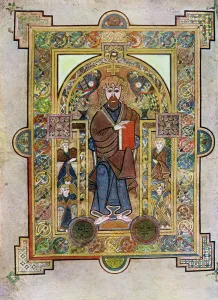 Dark Ages Prints: Portrait of St Mark or St Luke, 800 AD, (20th century)