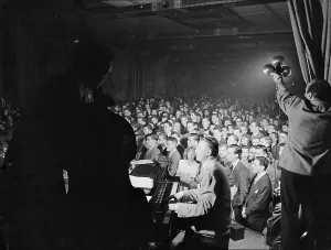 Stanley Newcomb Kenton Prints: Portrait of Stan Kenton, 1947 or 1948. Creator: William Paul Gottlieb
