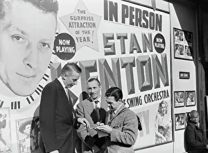 Stanley Newcomb Kenton Prints: Portrait of Stan Kenton and Bob Gioga, 1947 or 1948. Creator: William Paul Gottlieb