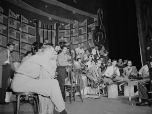 Stanley Newcomb Kenton Prints: Portrait of Stan Kenton, Eddie Safranski